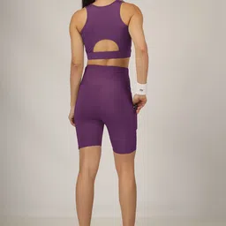 POOJARAN SAREE Dry-Fit High-Waist Top & Shorts Tracksuits image 5