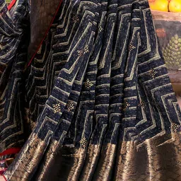 KALINI Woven Design Zari Saree image 3