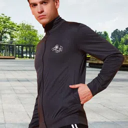 Unicus Apparel Men Windcheater Training or Gym Biker Jacket image 3