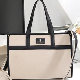 Warbler Women Colourblocked Shopper Tote Bag-picture-28