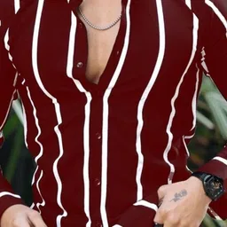 COMBRAIDED Men Striped Casual Shirt image 2