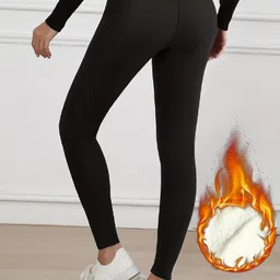 LADONNA Women Warm Thick Fur Lined Fleece Winter Thermal Tights-picture-22