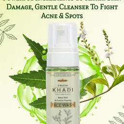 SWOSH Pack Of 4 Neem Tulsi Foaming Face Wash150ML image 4