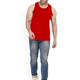 SLOWLORIS Pack Of 2 Printed Combed Cotton Gym Vests image 4