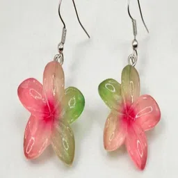 SAPRAA TRENDS Silver-Plated Plastic Floral Drop Earrings image 3