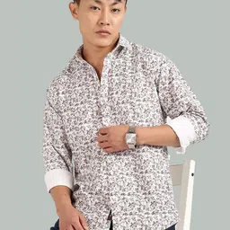 7TH LEGION Men Smart Fit Floral Printed Spread Collar Casual Shirt-picture-12