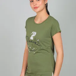 PAAVKI Pack Of 2 Typography Printed Round Neck Cotton T-shirts image 2