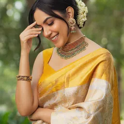 shopdrop Woven Kanjivaram Pure Silk Saree image 2