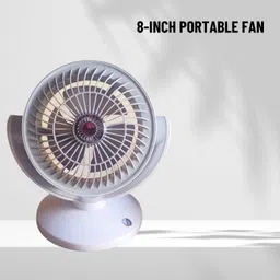 Rhobos 8-Inch Portable Fan with 1800mAh Battery, Long-Lasting Power, Adjustable Rotation USB Fan image 3