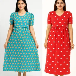 sahana Women Maternity/Nursing Nighty-picture-15
