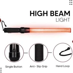cfi LED Baton Light Red & Green Flashing Non-Rechargeable Traffic Control Baton Plastic Emergency Light, TRAFFIC LIGHT, baton light Baton image 4