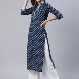 nayo Women Printed Pure Cotton Straight Kurta image 5