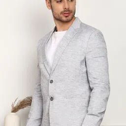 fubar Men Striped Single Breasted Wedding Blazer image 2
