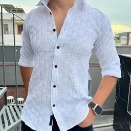 metronaut Men Regular Fit Solid Spread Collar Casual Shirt-picture-22