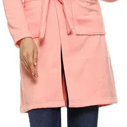 POLY FLEECE Solid Coat For Women-image-27