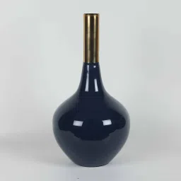 de maison decor Stout Diedra Teal Blue Brass Floor Vase image 2