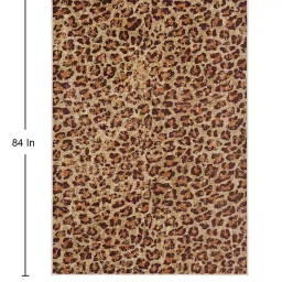 kaleen india Gold Abstract Polyester 5' X 7' Machine Made Carpet image 3