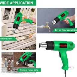 aegon AHG2500 Dual Temp Heat Gun | Dual Speed Control, Fast Heating, Overload Safety 2000 W Heat Gun image 5