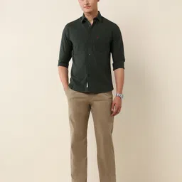 u.s. polo assn. Men Tailored Fit Solid Cut Away Collar Casual Shirt image 3