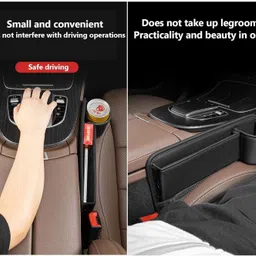 mantavya Car Seat Gap Box, with Bottle Holder Multipurpose Car Interior Storage Organizer Car Side Seat Catcher image 5