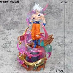 dreamland creation Dragon Ball Z Super Saiyan Goku Ultra Instinct Action Figure with Light & Cable image 4
