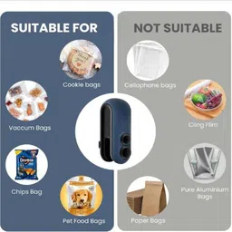 shwacart USB Rechargeable Mini Heat Sealing Machine | Portable Snack Bag Sealer & Cutter Hand Held Heat Sealer image 2