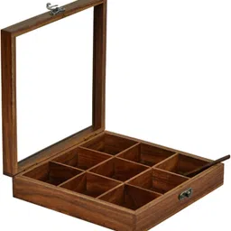 goodwilldecor Spice Set Glass, Wooden image 2