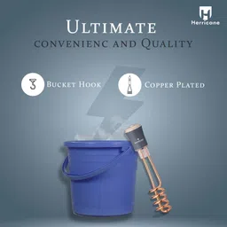 herrricane SS 304 Copper Water Heater 1500 W Shock Proof Immersion Heater Rod image 2