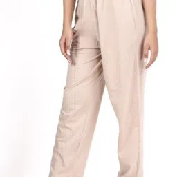 E-MAX Women Pack Of 2 Regular Fit Mid-Rise Plain Cotton Pyjamas image 5