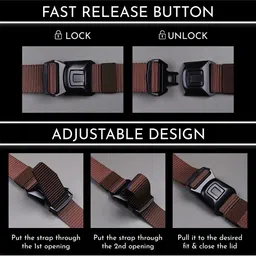 glitchez Men Slider Buckle Closure Wide Belt image 4