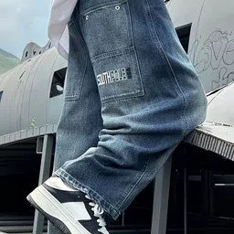 LULU & SKY Boys Wide Leg Mid-Rise Heavy Fade Stretchable Jeans image 3