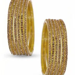 poshing Set Of 12 Stones Studded Bangles-image-67