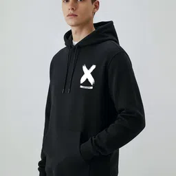 Manlino Men Printed Hooded Full Sleeve Sweatshirt image 5