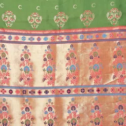 Snofi Creation Solid Woven Design Zari Kanjeevaram Saree image 3