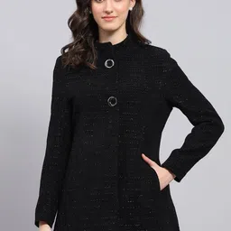 Monte Carlo Women Self-Design Single-Breasted Overcoat-picture-28