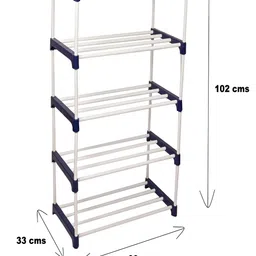 NOVATIC White & Blue Multi-Purpose Free Standing Book Shelf image 4