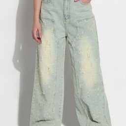 SHOWOFF Women High-Rise Baggy Mildly Distressed Heavy Fade Stretchable Jeans-image-28