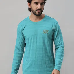 BE POSITIVE Men Striped T-shirt-image-61