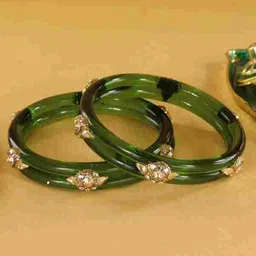ZULKA Set Of 2 Crystal Studded Kada Bangles-picture-20