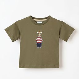 Blue Giraffe Boys Printed Pure Cotton T-shirt-picture-17