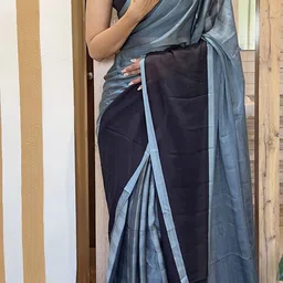 V3 FASHION STUDIO Colourblocked Pure Chiffon Jamdani Saree image 4