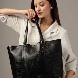 French Connection Women Textured Shopper Tote Bag image 5