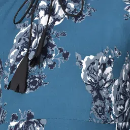 Rudraaksha Creations Floral Print Bell Sleeve Crepe A-Line Maxi Maternity Dress image 5