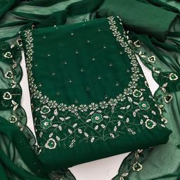 Rangtulika Ethnics Embroidered Unstitched Dress Material-picture-32