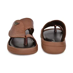 REAL BLISS FOOTWEAR Men Tan Casual Synthetic Leather Slip-On Comfort Sandals image 3