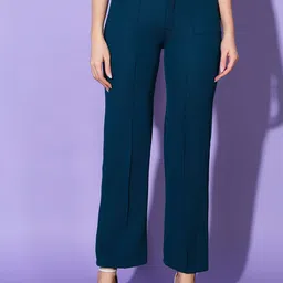 BUY NEW TREND Women Comfort High-Rise Pleated Trousers-image-79