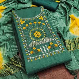 DIVASTRI Floral Embroidered Sequinned Unstitched Dress Material-picture-28