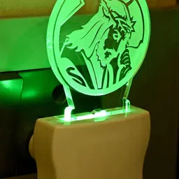 1ST TIME White & Transparent 3D Illusion LED Plug Night Lamps image 2