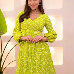 SZN Women Printed Empire Kurta with Trousers & With Dupatta image 2