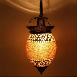 1ST TIME Brown & Multicoloured Textured Metal Wall Lamp image 5